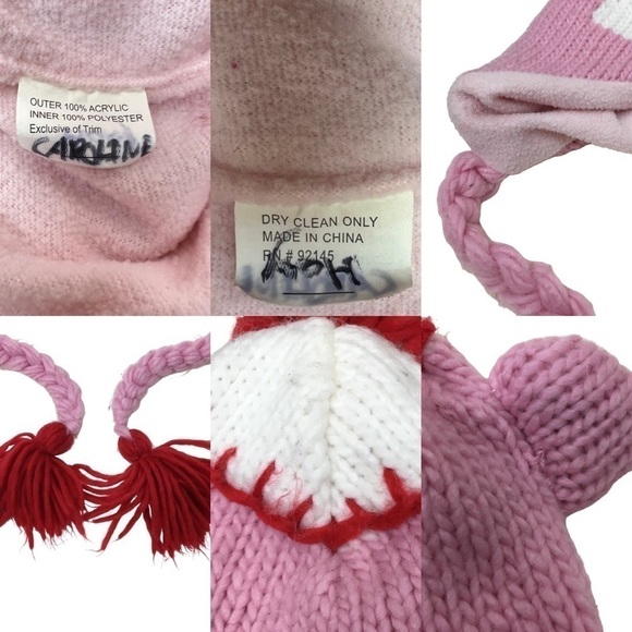 Girl’s Winter Gear Hats Beanie Gloves Cat Sock Monkey Fox Minnie Mouse JoJo Siwa - Picture 7 of 16